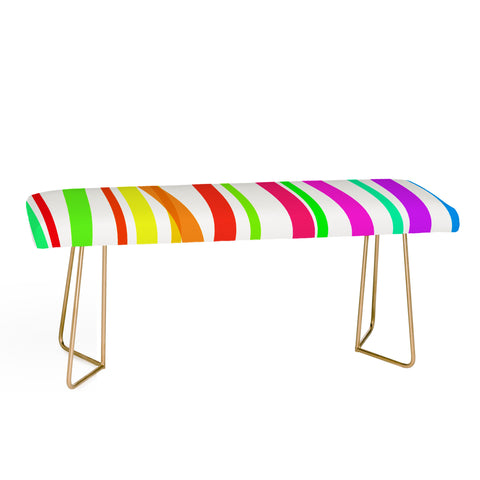 Lisa Argyropoulos Bold Rainbow Stripes Bench