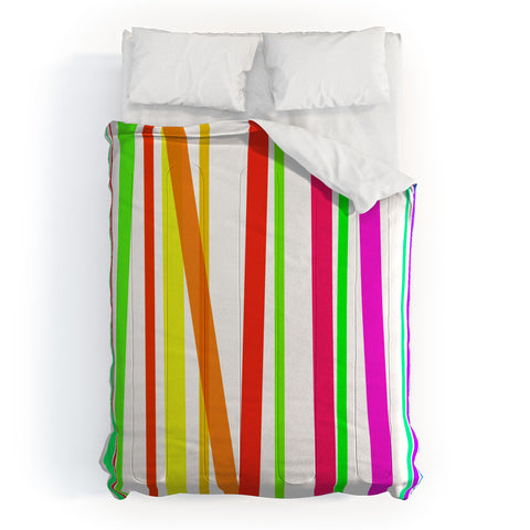 Lisa Argyropoulos Bold Rainbow Stripes Comforter