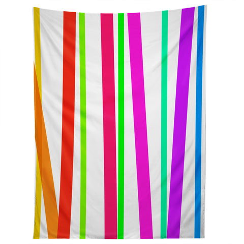 Lisa Argyropoulos Bold Rainbow Stripes Tapestry