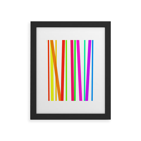 Lisa Argyropoulos Bold Rainbow Stripes Framed Art Print