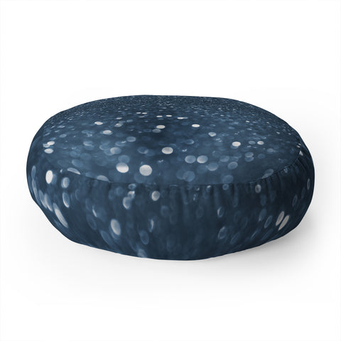 Lisa Argyropoulos Bubbly Blues Floor Pillow Round