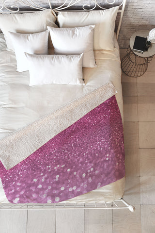 Lisa Argyropoulos Bubbly Pink Fleece Throw Blanket
