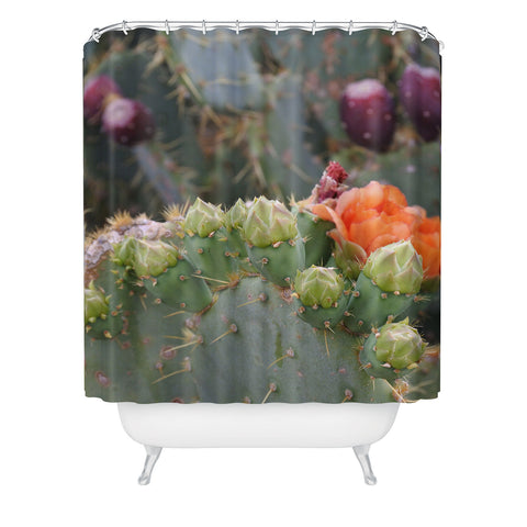 Lisa Argyropoulos Budding Prickly Pear Shower Curtain