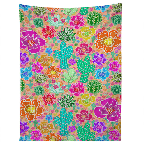 Lisa Argyropoulos Cactus Party Peachy Tapestry