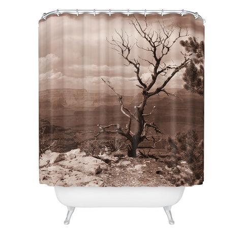 Lisa Argyropoulos Canyon Ghost Warm Sepia Shower Curtain