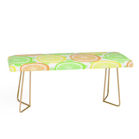 Lisa Argyropoulos Citrus Wheels And Dots Bench
