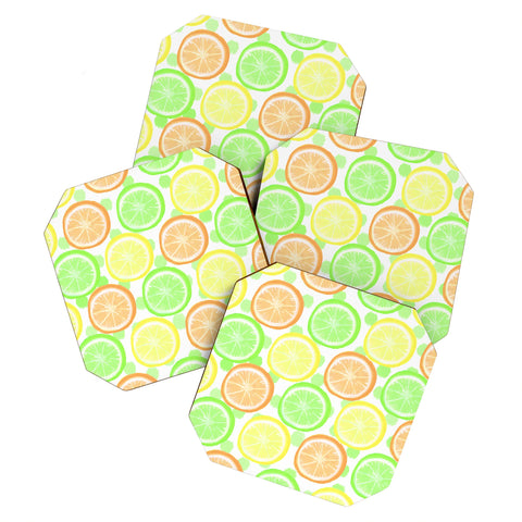 Lisa Argyropoulos Citrus Wheels And Dots Coaster Set