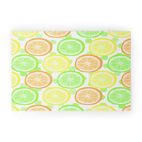 Lisa Argyropoulos Citrus Wheels And Dots Welcome Mat