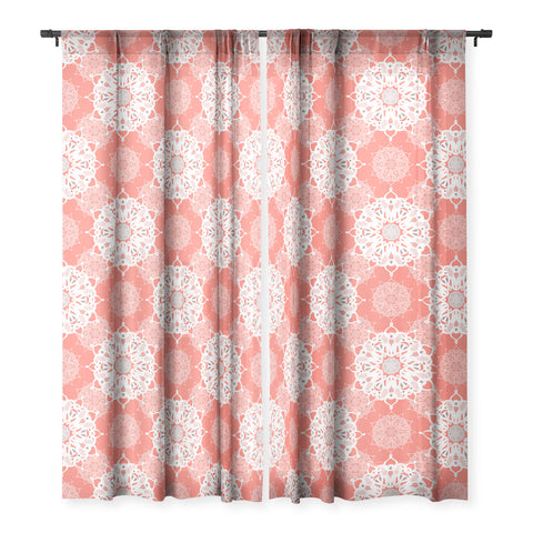 Lisa Argyropoulos Coraled Mandalas Sheer Window Curtain