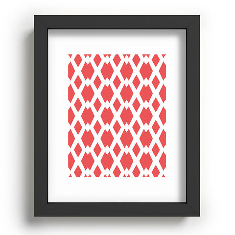 Lisa Argyropoulos Daffy Lattice Coral Recessed Framing Rectangle