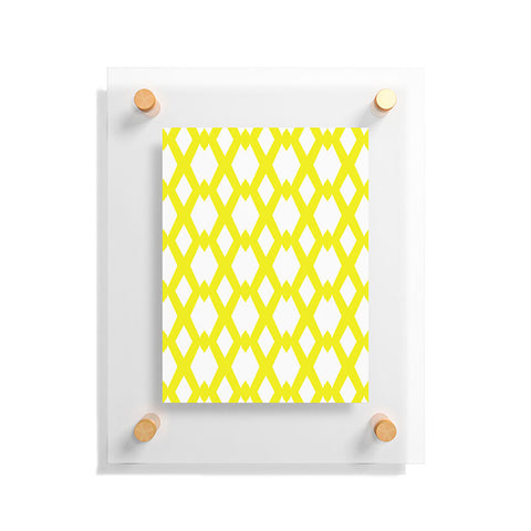 Lisa Argyropoulos Daffy Lattice Lemon Floating Acrylic Print