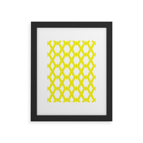 Lisa Argyropoulos Daffy Lattice Lemon Framed Art Print
