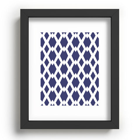 Lisa Argyropoulos Daffy Lattice Navy Recessed Framing Rectangle