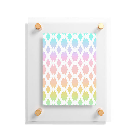 Lisa Argyropoulos Daffy Lattice Pastel Rainbow Floating Acrylic Print