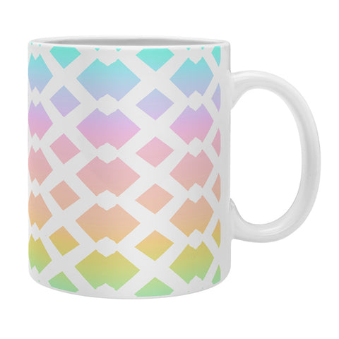 Lisa Argyropoulos Daffy Lattice Pastel Rainbow Coffee Mug