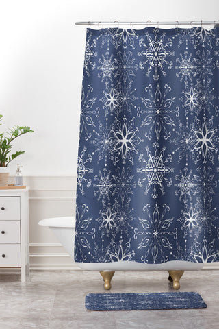 Lisa Argyropoulos Dainties Blue Shower Curtain And Mat