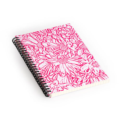 Lisa Argyropoulos Daisy Daisy In Bold Pink Spiral Notebook