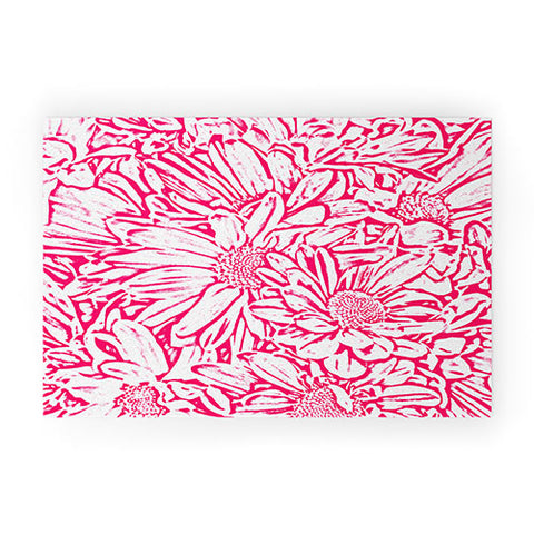 Lisa Argyropoulos Daisy Daisy In Bold Pink Welcome Mat