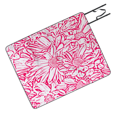 Lisa Argyropoulos Daisy Daisy In Bold Pink Picnic Blanket