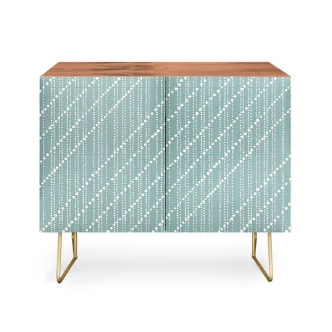 Lisa Argyropoulos Dotty Lines Misty Green Credenza