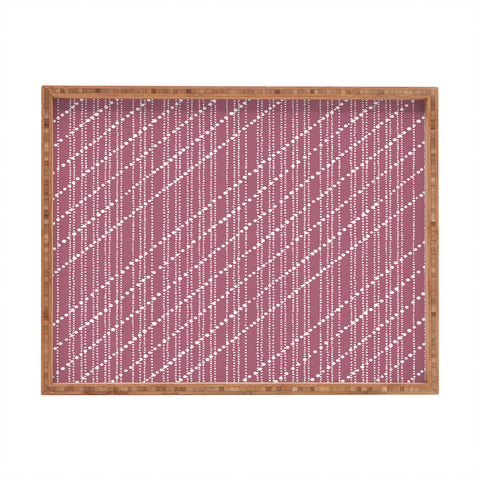 Lisa Argyropoulos Dotty Lines Wine Rectangular Tray