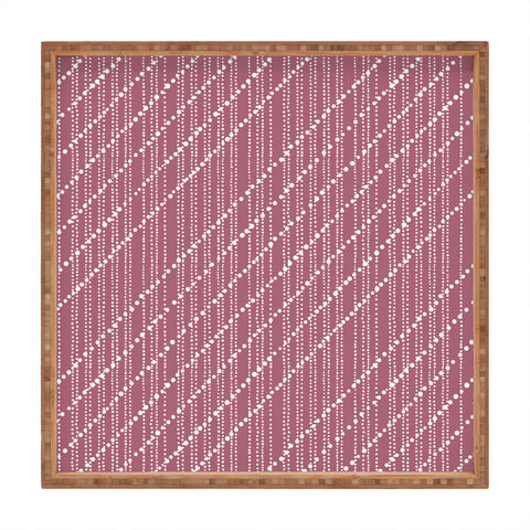 Lisa Argyropoulos Dotty Lines Wine Square Tray