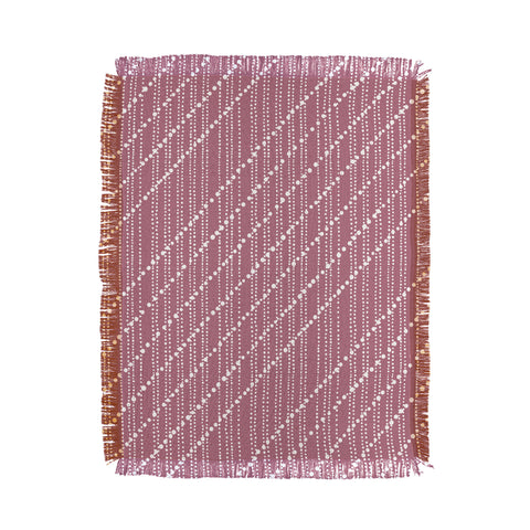 Lisa Argyropoulos Dotty Lines Wine Throw Blanket