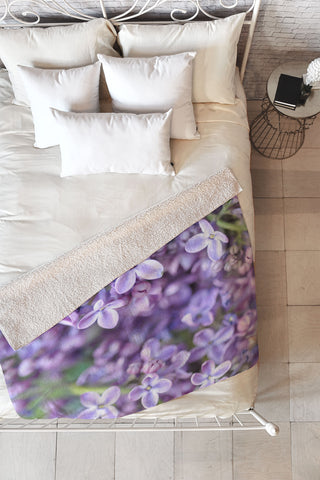Lisa Argyropoulos Dreamy Lilacs Fleece Throw Blanket