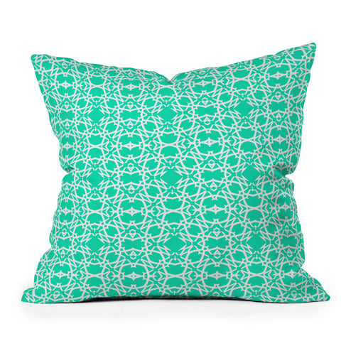 Lisa Argyropoulos Electric In Sea Green Throw Pillow