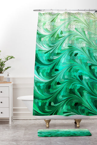 Lisa Argyropoulos Emerald Sea Shower Curtain And Mat