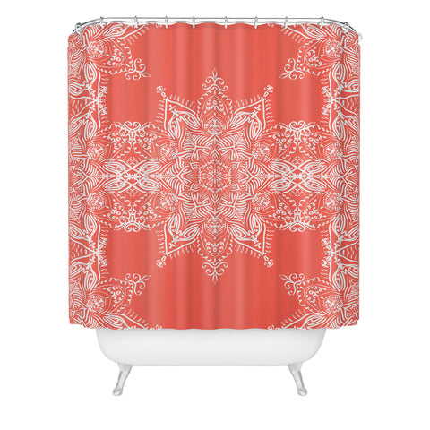 Lisa Argyropoulos Enchanted Soul Coral Shower Curtain