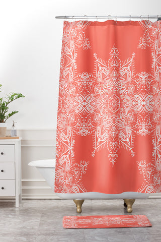 Lisa Argyropoulos Enchanted Soul Coral Shower Curtain And Mat