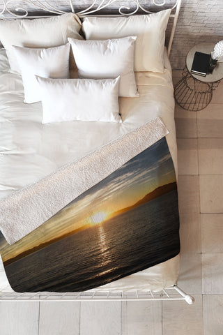 Lisa Argyropoulos Ensenada Sunrise Fleece Throw Blanket