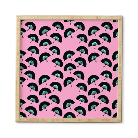 Lisa Argyropoulos Fans Pink Mint Framed Wall Art