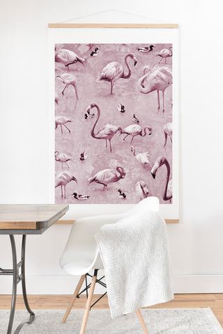Lisa Argyropoulos Flamingos Vintage Rose Art Print And Hanger