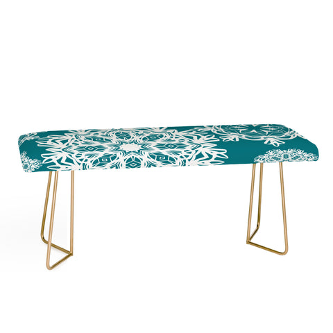 Lisa Argyropoulos Flurries on Teal Bench