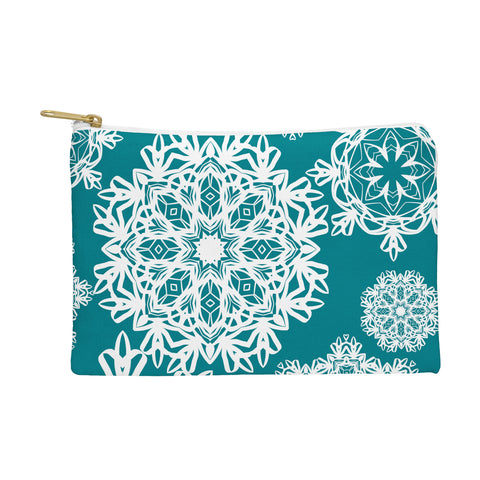 Lisa Argyropoulos Flurries on Teal Pouch