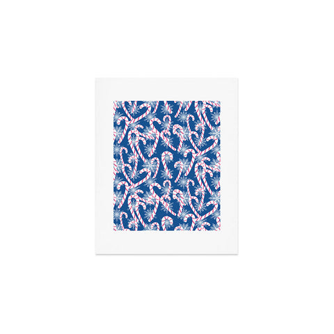 Lisa Argyropoulos Frosty Canes Blue Art Print
