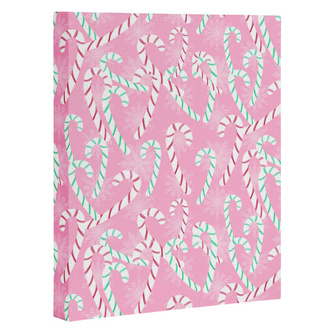 Lisa Argyropoulos Frosty Canes Pink Art Canvas