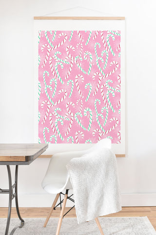 Lisa Argyropoulos Frosty Canes Pink Art Print And Hanger