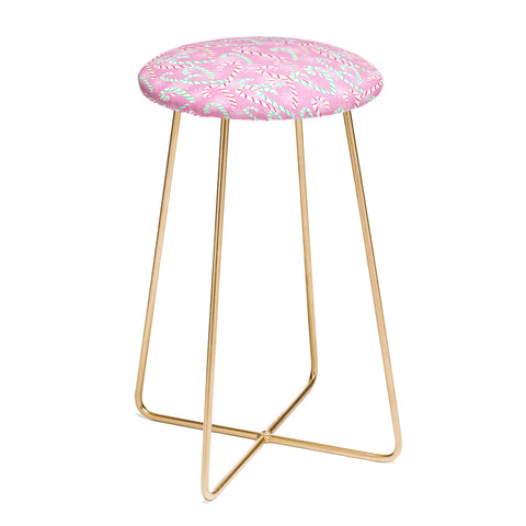 Lisa Argyropoulos Frosty Canes Pink Counter Stool