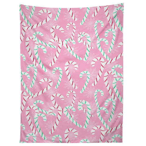 Lisa Argyropoulos Frosty Canes Pink Tapestry