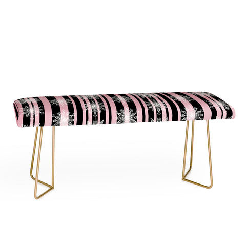 Lisa Argyropoulos Frosty Snowflakes and Blush Stripes Bench