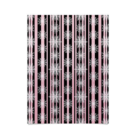 Lisa Argyropoulos Frosty Snowflakes and Blush Stripes Poster