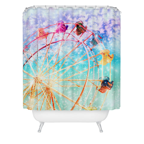 Lisa Argyropoulos Galaxy Wheel Shower Curtain