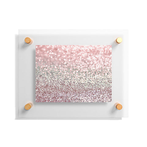 Lisa Argyropoulos Girly Pink Snowfall Floating Acrylic Print