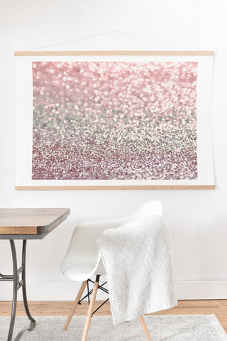Lisa Argyropoulos Girly Pink Snowfall Art Print And Hanger