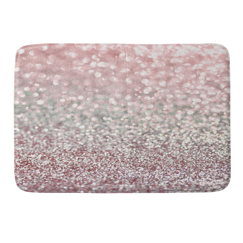 Lisa Argyropoulos Girly Pink Snowfall Memory Foam Bath Mat