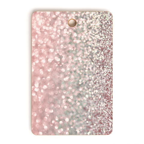 Lisa Argyropoulos Girly Pink Snowfall Cutting Board Rectangle