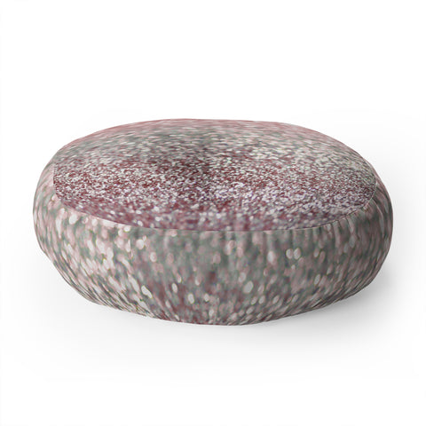 Lisa Argyropoulos Girly Pink Snowfall Floor Pillow Round